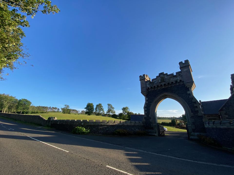 Gatehouse arch beside the road