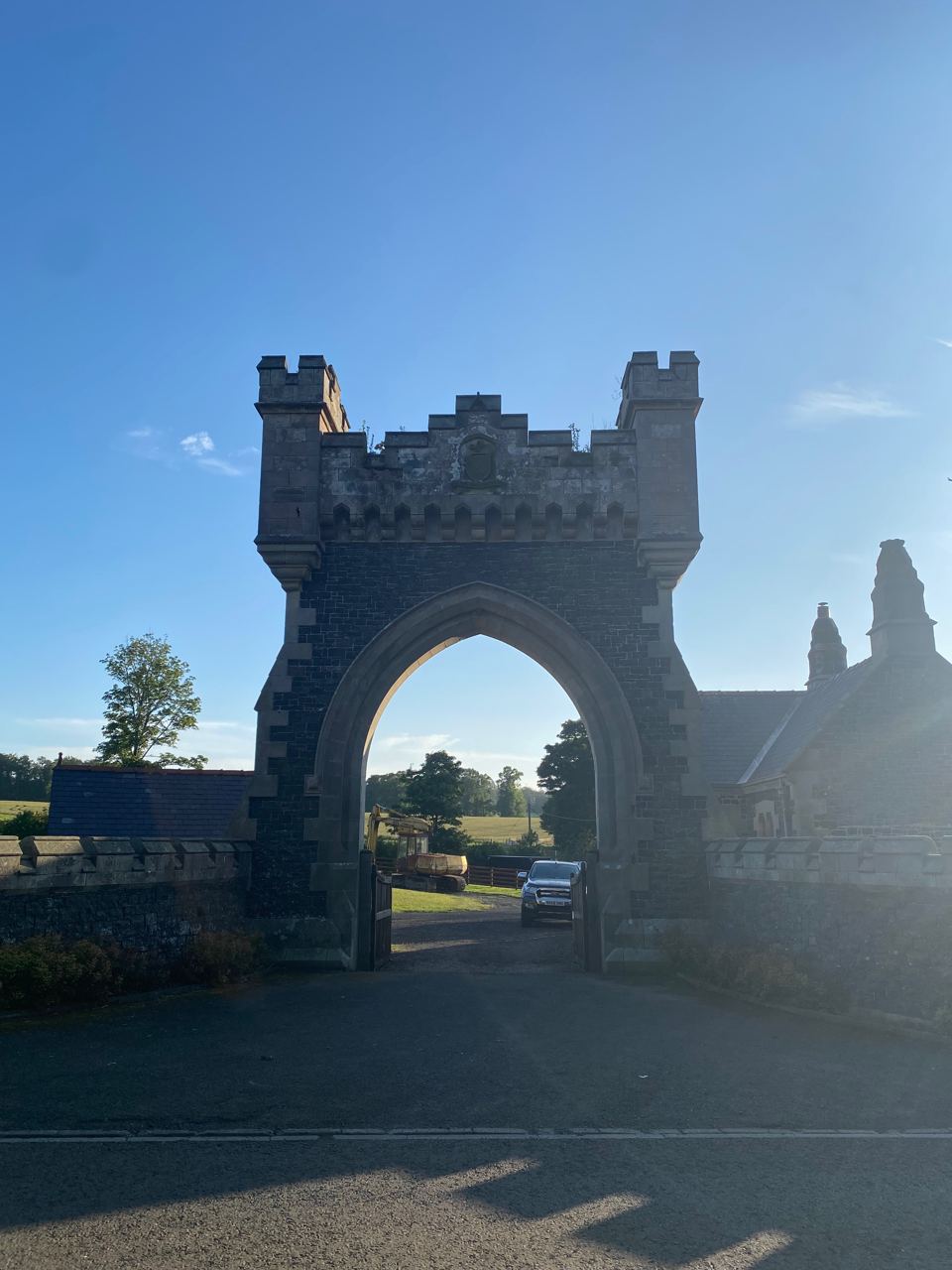 Castellated gatehouse entrance