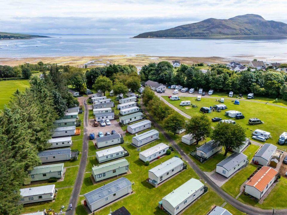 Park with Lamlash Bay behind