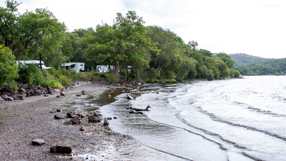 Loch shore beside the site