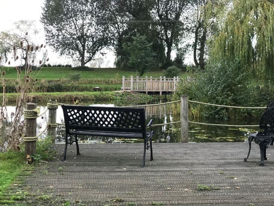 Jetty seat on the fishing lake
