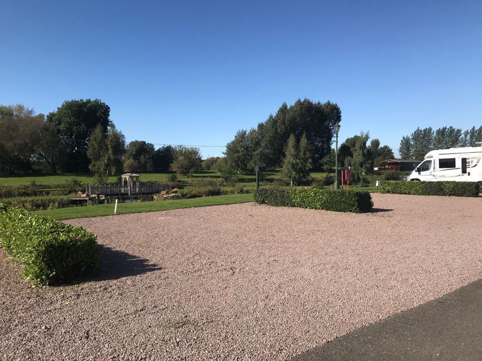 Gravel hardstanding pitch
