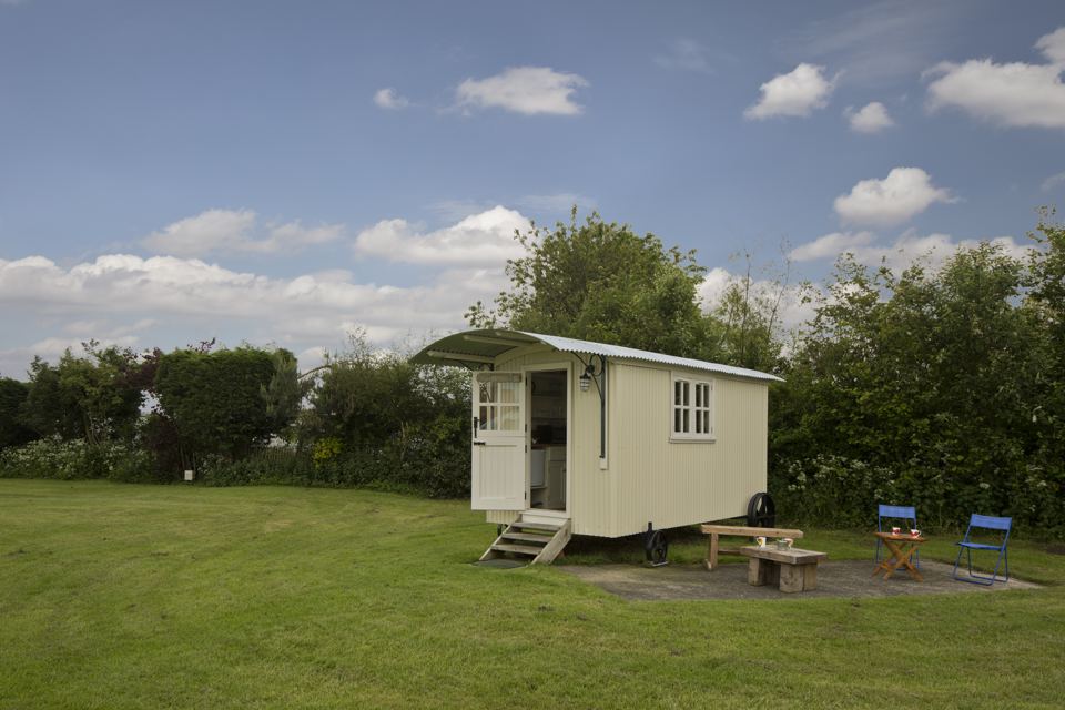 Shepherd's hut on the field