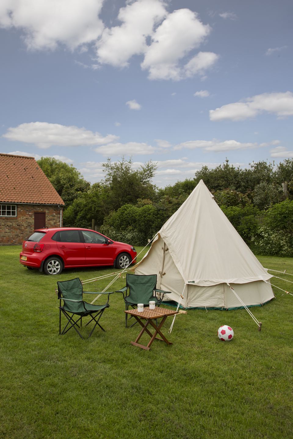 Bell tent on the grass