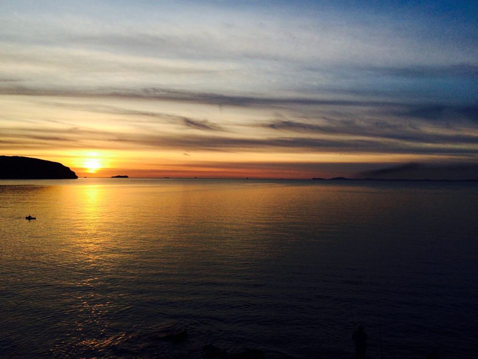 Sunset over the sea
