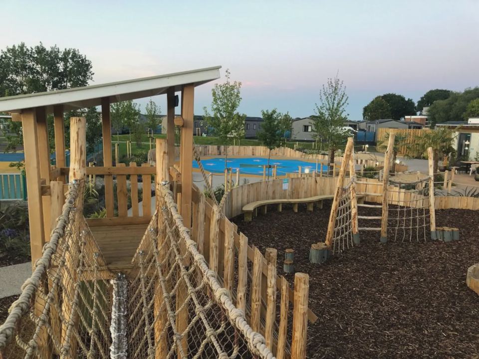 Rope-bridge adventure playground