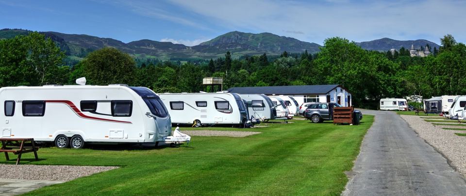 Touring pitches with hill views