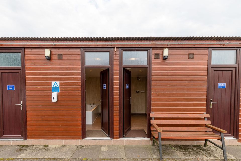 Toilet and shower block