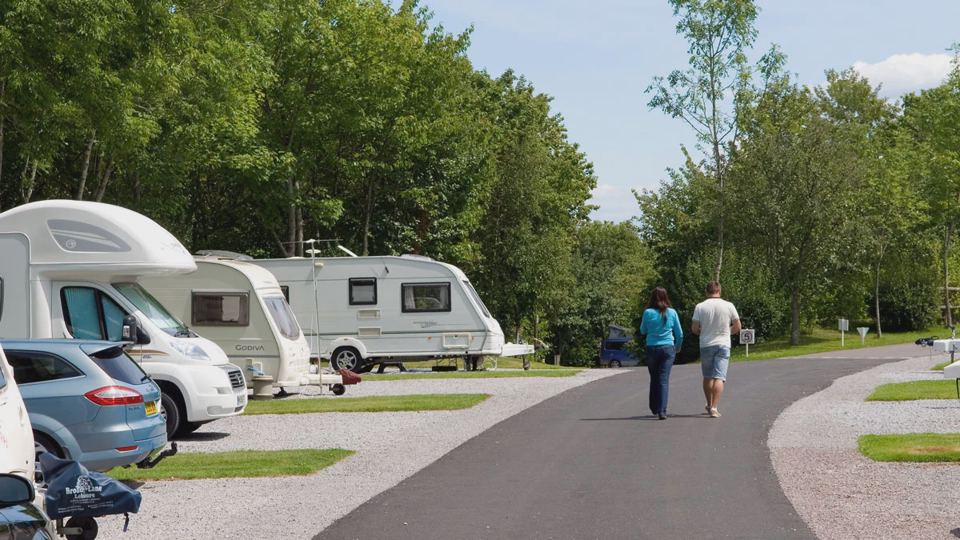 Motorhomes on the terrace