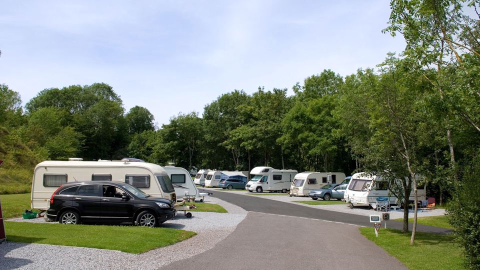 Caravans on the hardstanding