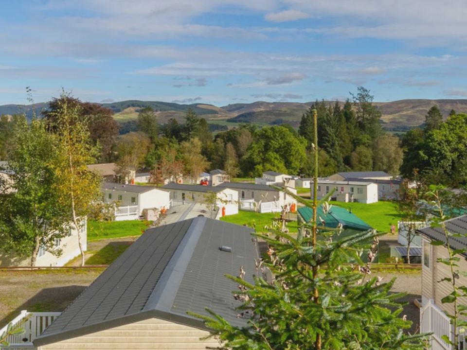 View over the park to the hills
