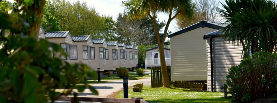 Holiday homes along a path
