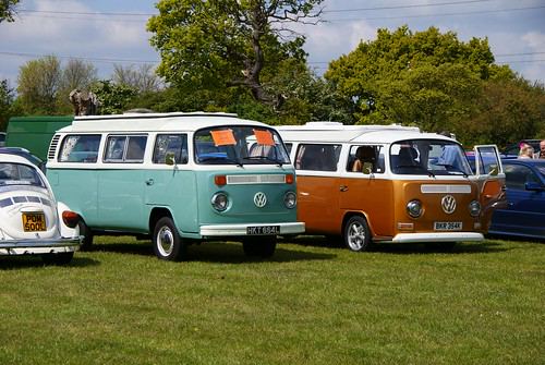 Campervans on the grass
