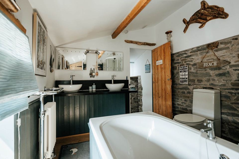 Bathroom with twin basins