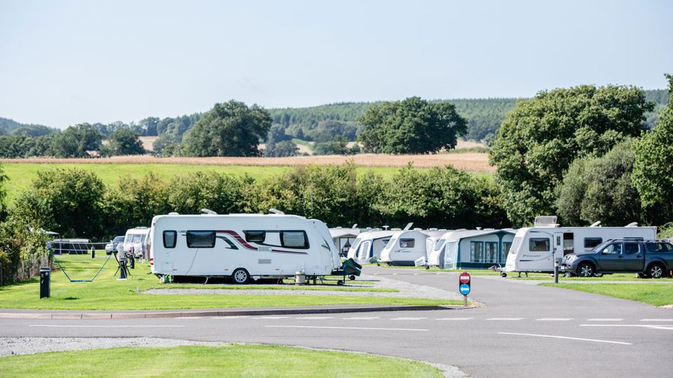 Pitches by the site entrance
