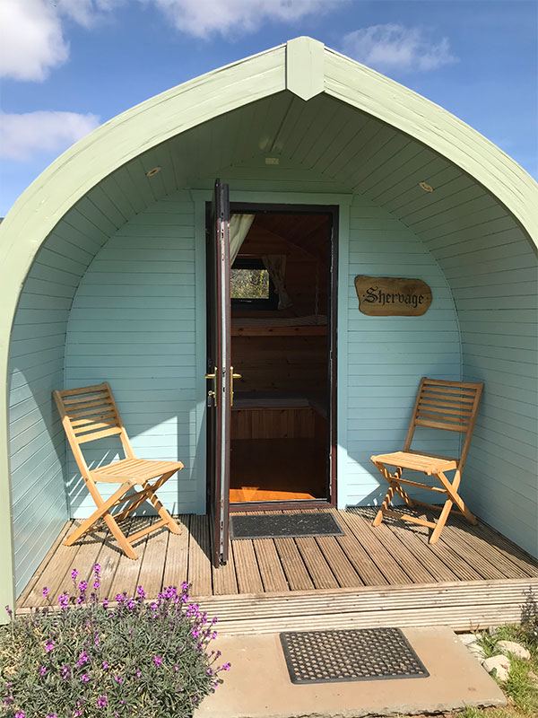 Wigwam pod with decking