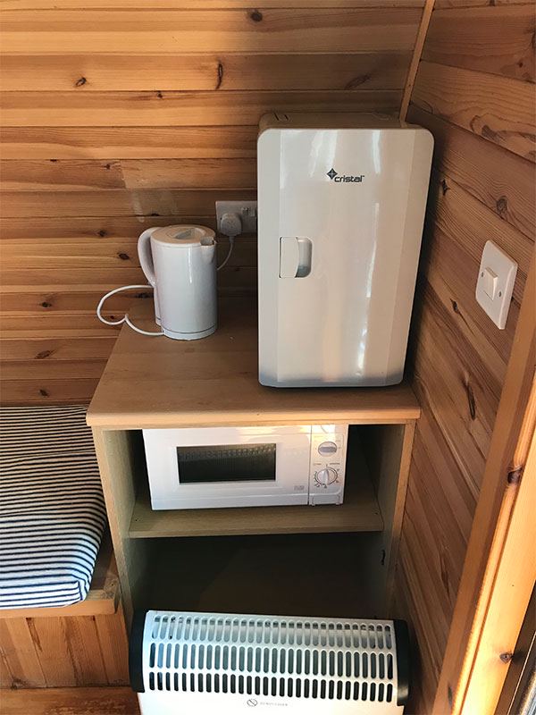 Kettle, fridge and microwave in a pod
