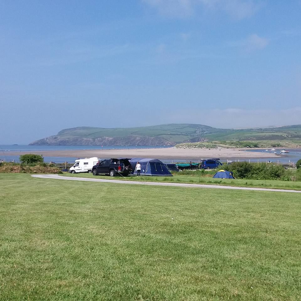 Camping field above the bay