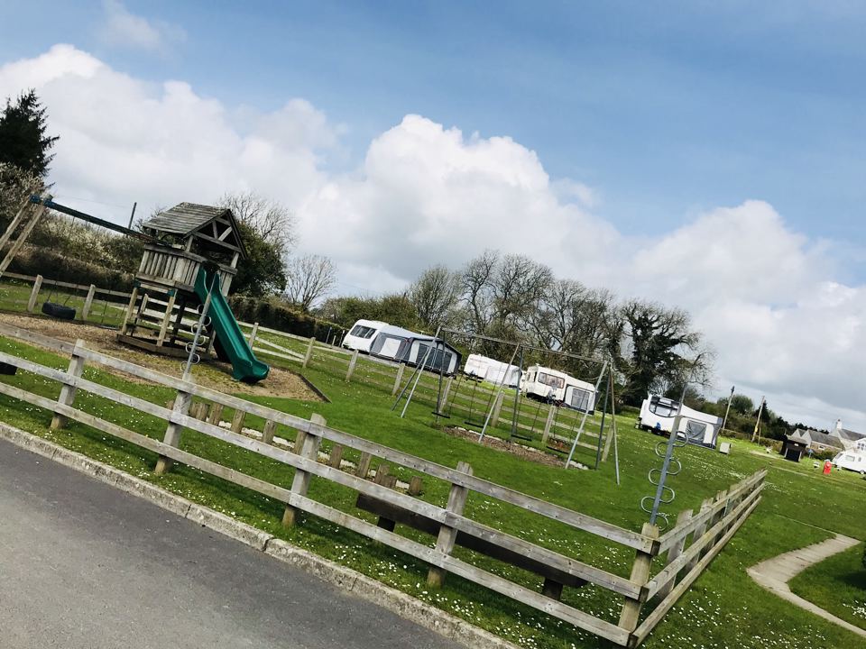Play area beside the pitches