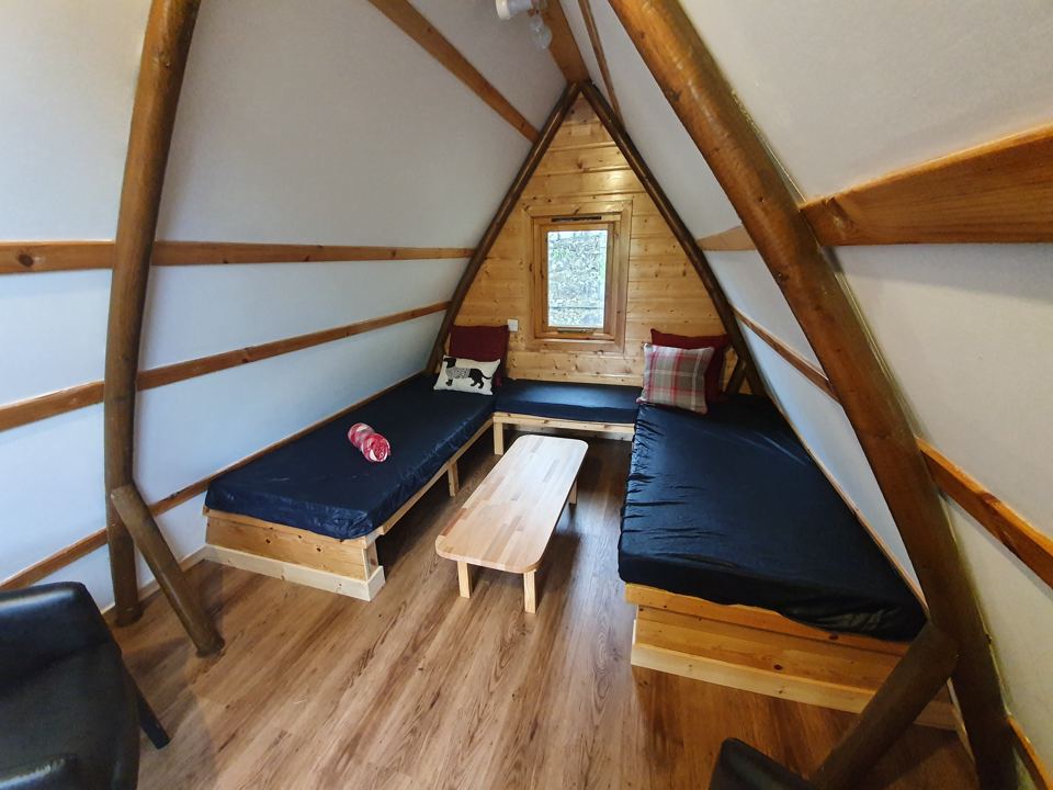 Inside a wigwam