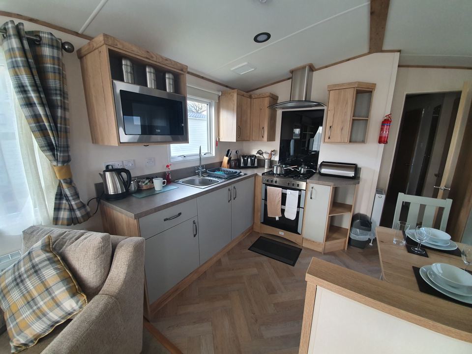 Holiday home kitchen and lounge