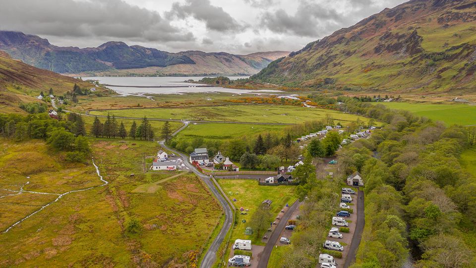 Site from above, loch beyond