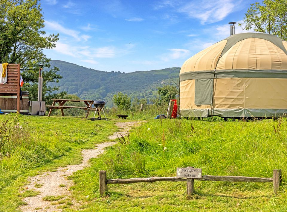 Yurt looking over the valley