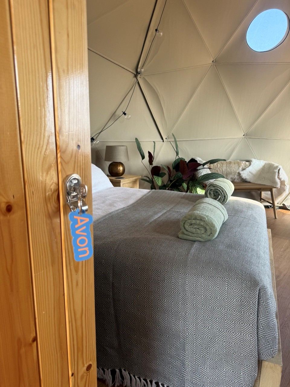 Dome bedroom through the doorway