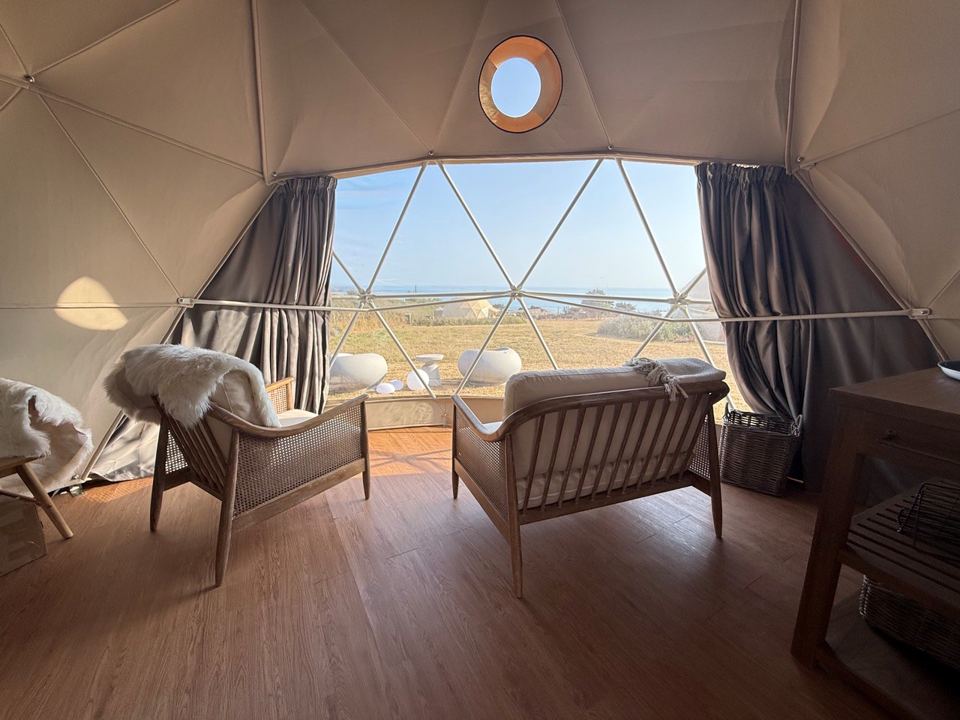 Dome lounge with sea view