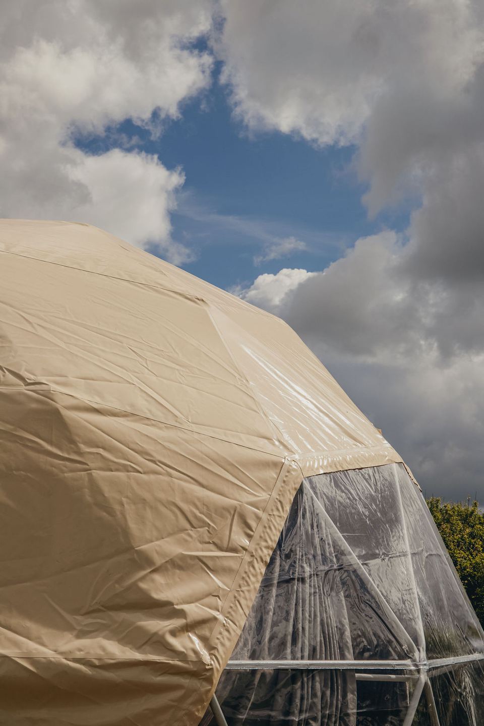 Dome tent on grass