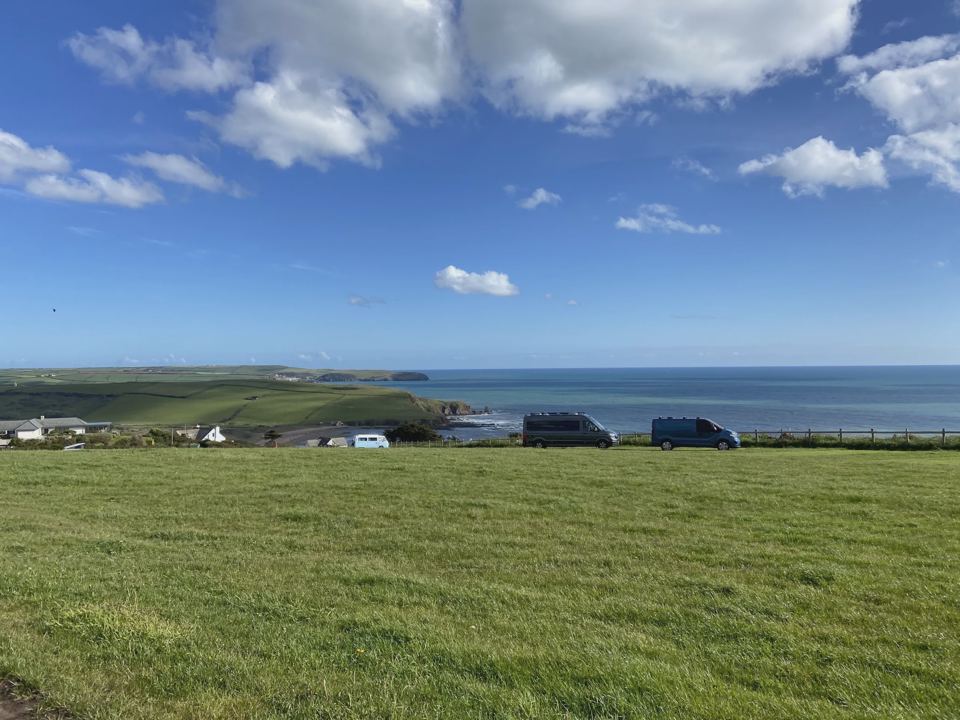 Coast view from the grass