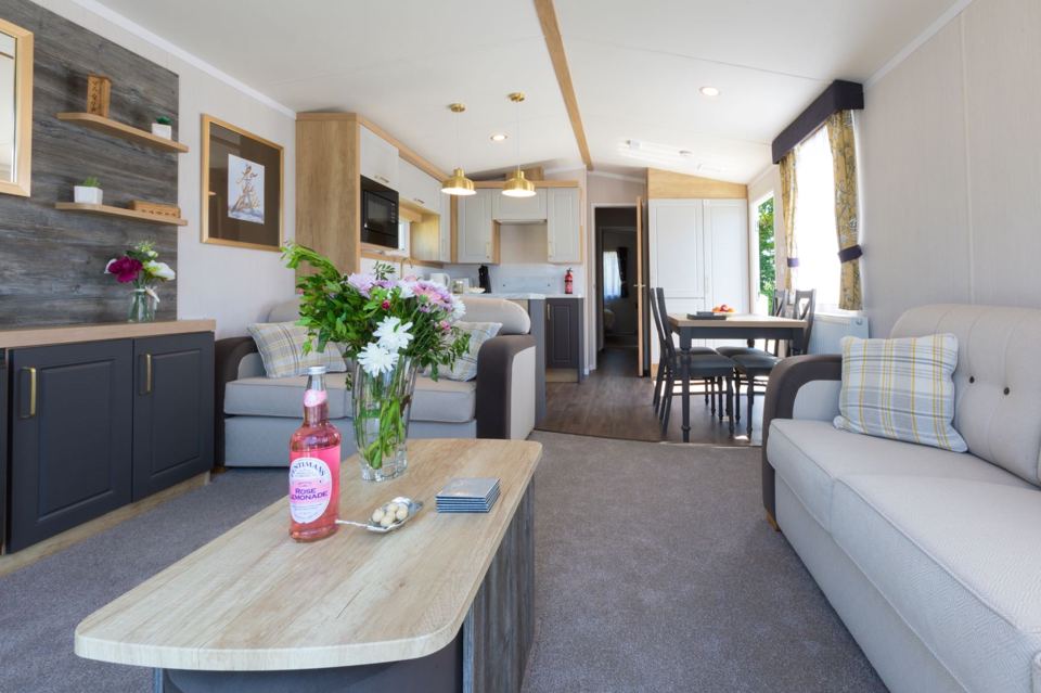 Open-plan lounge and kitchen