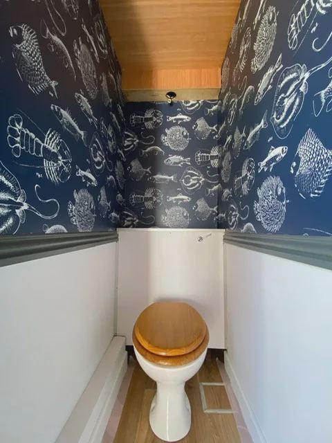 Toilet inside the block