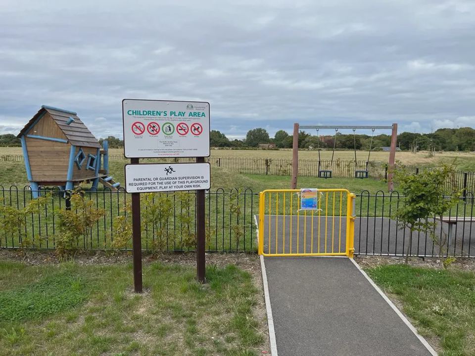 Playground opposite the site