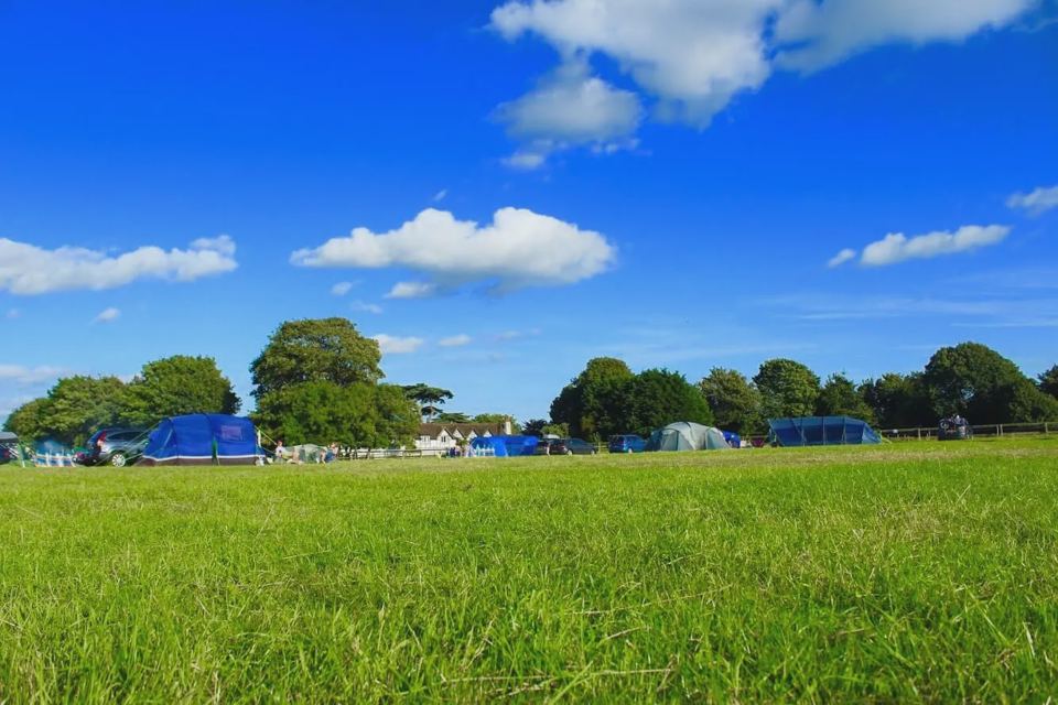 Open camping field
