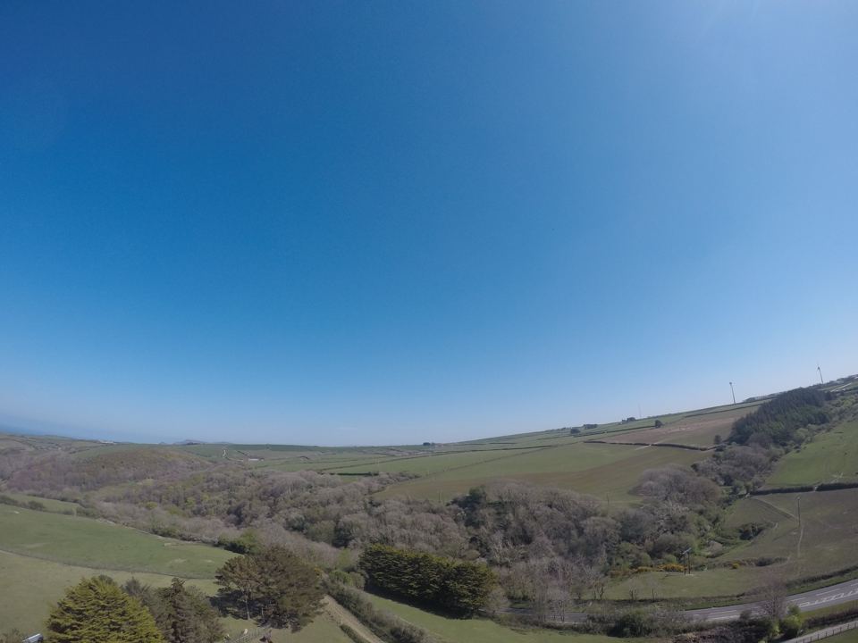 View across the valley and hills
