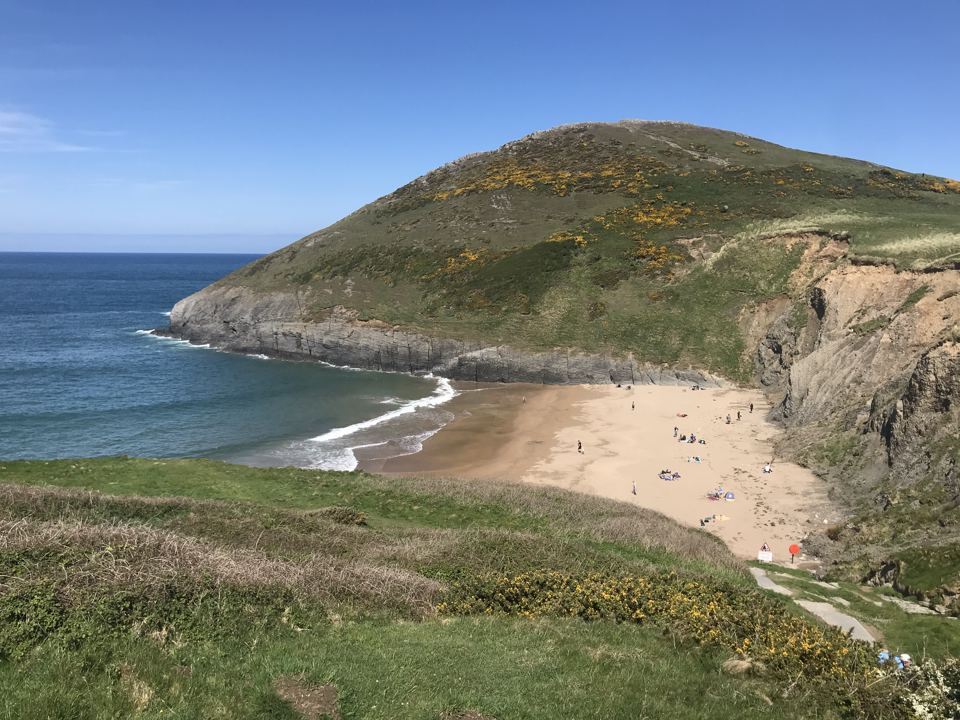 Mwnt beach below the campsite