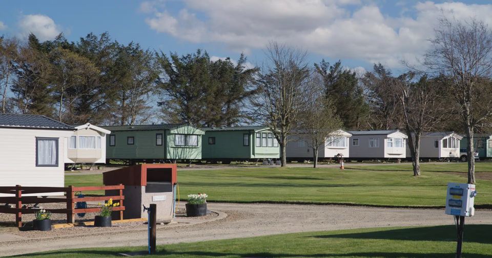 Static holiday homes on the lawns