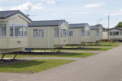 Row of caravans
