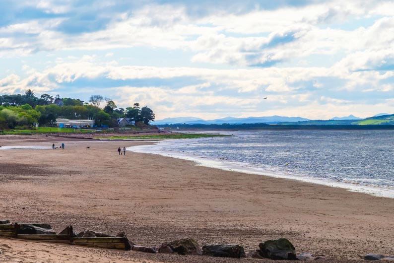 Nairn beach at low tide