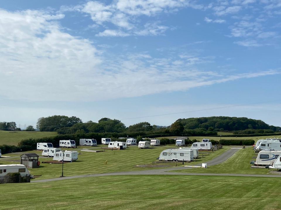 Tourers on the grass pitches