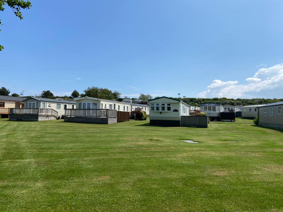 Static caravans on the lawns