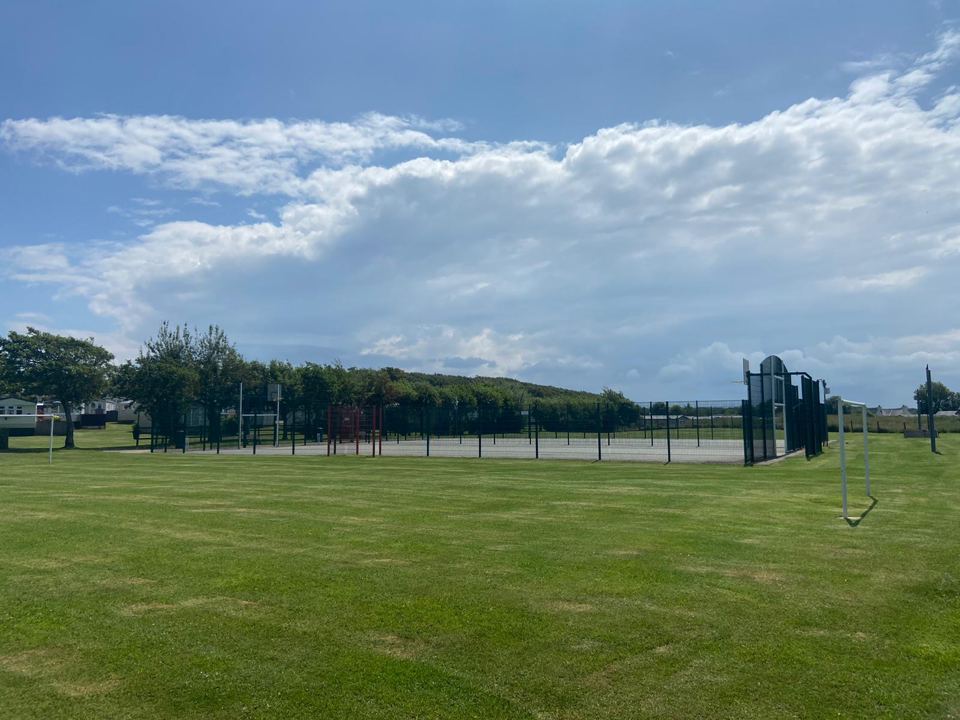Sports court and play area