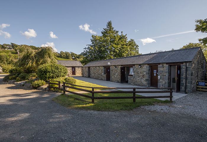 Toilet and shower block