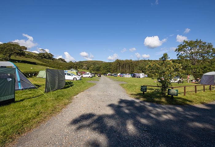 Tents beside the track