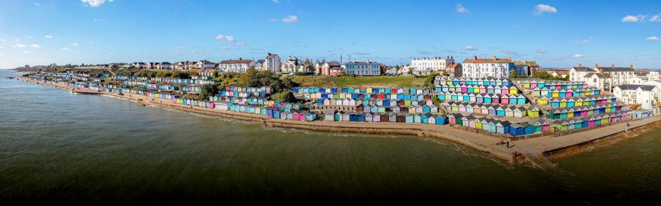 Beach huts along the seafront