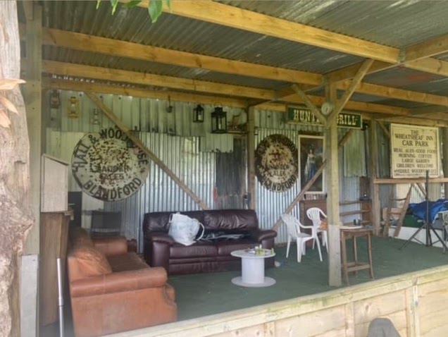 Sheltered communal sitting area