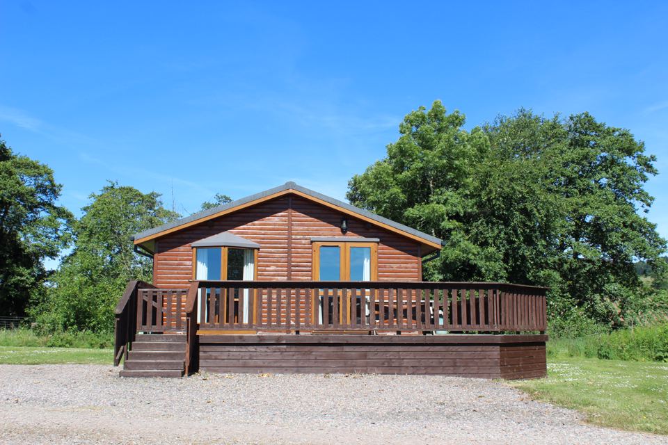Timber lodge with deck