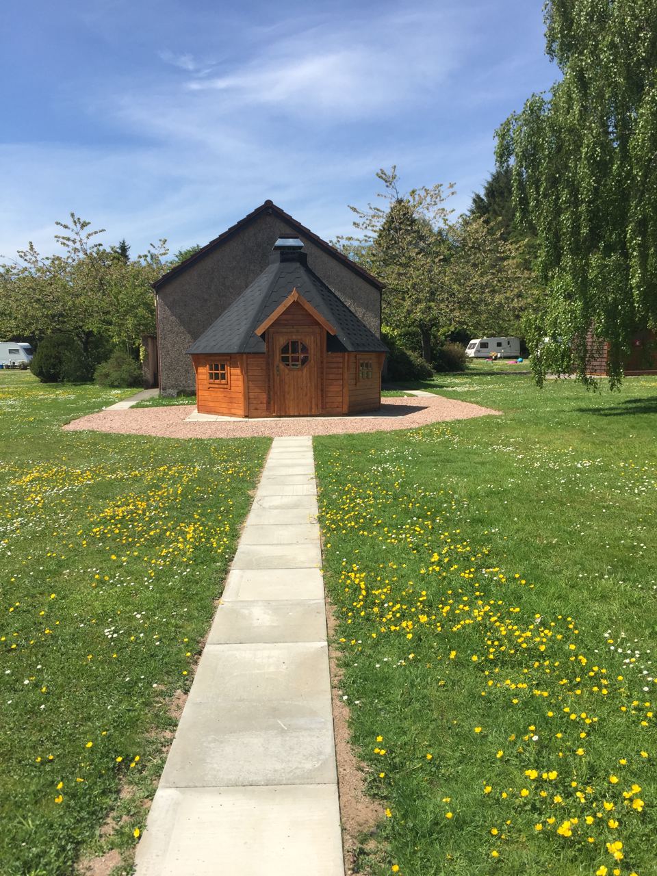 Hut at the end of a path