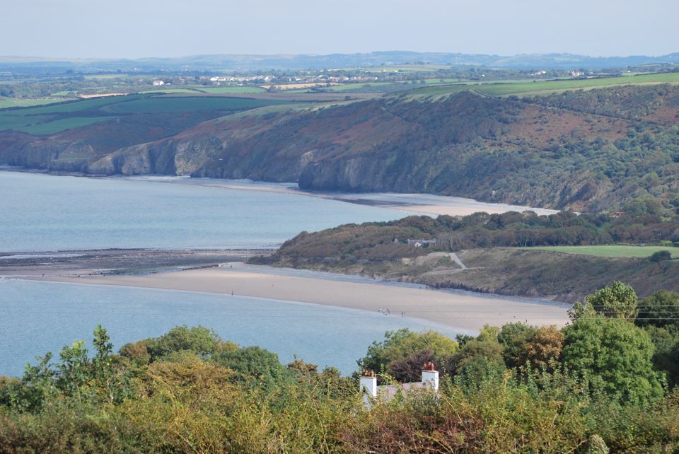 Coast and beach from the hill